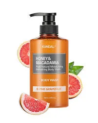 KUNDAL HONEY & MACADAMIA PURE BODY WASH 500ML- PINK GRAPEFRUIT