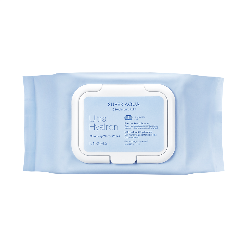 MISSHA SUPER AQUA ULTRA HYALRON CLEANSING WATER WIPES 30 WIPES
