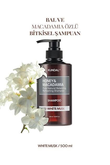 KUNDAL HONEY & MACADAMIA NATURE SHAMPOO 500ML - WHITE MUSK