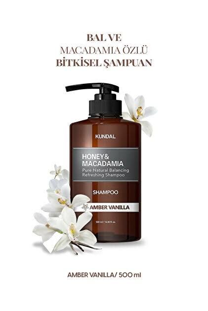 KUNDAL HONEY & MACADAMIA NATURE SHAMPOO 500ML- AMBER VANILLA