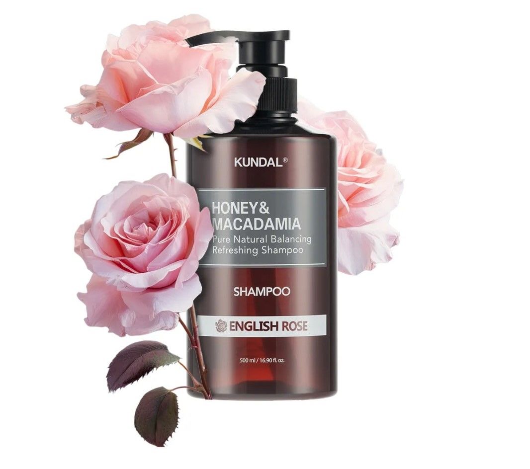 KUNDAL HONEY & MACADAMIA NATURE SHAMPOO 500ML - ENGLISH ROSE